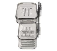 Toddmomy mural support d'évier porte- de salle de bain bac de vidange double couche porte- cuisine porte- en barre porte-éponge l'animal de compagnie Light Grey