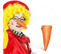 Toddmomy Nez de carotte orange en plastique avec élastique et trous - Accessoire de costume de bonhomme de neige pour adultes, Noël, Halloween, cosplay et fêtes à thème