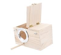 Toddmomy Nichoir en pour Perroquets Ouverture Latérale Support de Nidification Solide pour Oiseaux Protection Vent Pluie pour Oiseaux Chanteurs et Perruches