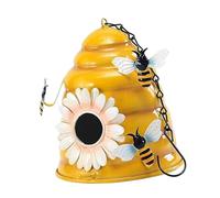 Toddmomy nichoir extérieur nid d'oiseaux en Plein air Imbrication Patio Dehors décoration de nid d'oiseau Maisons d'oiseaux nichoirs Suspendus pour l'extérieur camarades Le Fer Jaune