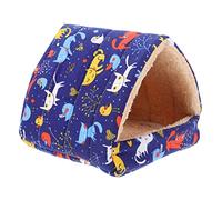 Toddmomy Nid Coton Épais pour Hamster Refuge Confortable pour Petits Animaux Maison Chaleureuse pour Chinchillas et Autres Design Adorable et Couleur Vive