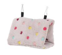 Toddmomy Nid d'Oiseau Chaud Suspendu en Flanelle pour Perroquets Hamac Confortable pour Hiver Lit de Couchage Sécurisé pour Oiseaux pour Animaux de Compagnie