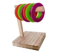Toddmomy of Educational Parrot Ring Shape Toy for Pet Interaction and Intelligence Development