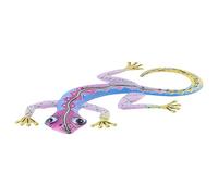 Toddmomy Ornement Gecko Art Mural Mur Gecko Décoration Support Mural Ornements Patio Décoratif Capricieux Porche Ornement De Jardin Pendaison Bleu Décor Extérieur Tenture Murale Le Fer Rose
