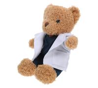 Toddmomy Ours Peluche Docteur Mignon avec Manteau Uniforme pour Étudiants Médecins Garçon Fille Et Décoration Maison Bureau