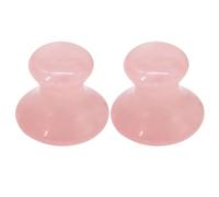 Toddmomy Outils 2pcs de Massage Visage en Cristal de Poudre Rose Forme Champignon pour Relaxation des Articulations et Massage du Cou Dos