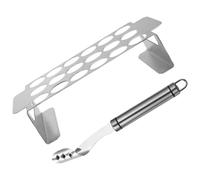 Toddmomy Outils Barbecue en Acier Inoxydable pour Poivrons et Grilles de Cuisson, Support à Piments et Vide-poivron, Set Multifonction pour Barbecue Extérieur Cuisine, Accessoires