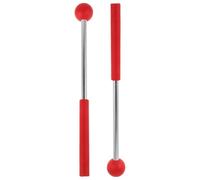 Toddmomy Paire de Maillets Marimba en Fer et Caoutchouc Rouge Prise Sécurisée Antidérapante, Maillets de Percussion pour Professionnels et Débutants