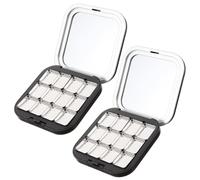 Toddmomy Palette MagnéTique Vide Pour Maquillage 2 PièCes Noir LéGèRe Avec 12 Casseroles Plateau Aimanté Compact Pour Femmes Usage Personnel Et Magasin De Maquillage