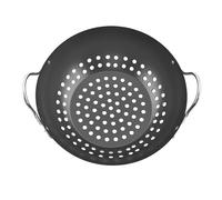 Toddmomy Panier de Cuisson Multifonction Double Poignée en Acier Carbone Noir Résistant à Rouille Antiadhésif pour Barbecue Extérieur et Jardin