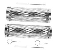 Toddmomy Panier de Grillade Acier Inoxydable pour Barbecue Ensemble de Bacs Empilables et Portables pour Grillade Plein Air Accessoires de Barbecue Résistants et Durables pour Camping et