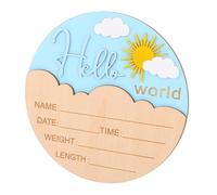 Toddmomy Panneau D'annonce De Naissance En Bois : Panneau De Naissance Pour Nouveau-né, Plaque De Bienvenue Pour Photo, Baby Shower, Hôpital, Crèche