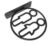 Toddmomy Panneau de Toilettes Moderne Noir Unisexe en Acrylique et Double Face Instructions Claires Installation Facile pour Élégante Salle de Bain