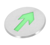 Toddmomy Panneau Flèche de Sortie Lumineux Au Sol Acier Inoxydable Signalisation Sécurité Incendie Auto-illuminante Étanche pour Intérieur et Extérieur Indicateur Évacuation Nocturne