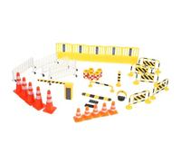 Toddmomy Panneaux Routiers Miniatures et Barrières de Signalisation Colorées Éducatif pour Éveil Sécurité Routière Modèle Réduit de Barricades et Cônes pour Garçon Fille Garçons et Filles