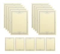 Toddmomy Papier Certificat Imprimable A4 Utilisable Verticalement ou Horizontalement 15 Feuilles Bordures Élégantes pour Récompenses Académiques et Certificats Scolaires