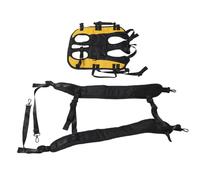 Toddmomy Paquet à Dos de Transport pour Animaux de Compagnie, Bandoulières Doubles Ajustables, Taille S, Noir et Jaune, Maille Respirante, Porte-Chien Ventral Multifonction pour Randonnée