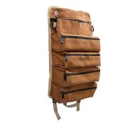 Toddmomy Paquet à Outils Enroulable Trousse à Outils en Toile Oxford Kaki Portable et Multifonction Jardinage pour Électriciens et Jardiniers Professionnels