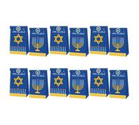 Toddmomy Paquet de Sacs en Papier Élégants pour Camping et Cadeau de Diplôme, 12pcs Paquet de Biscuits Ménagers Stickers, pour Décoration de Festival Hanukkah