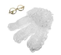 Toddmomy Perruque Blanche Bouclée Pour Juge Perruque De Cosplay Avocat Accessoire De Costume Historique Pour Halloween