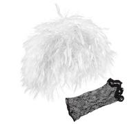 Toddmomy Perruque Blanche Scientifique Excentrique Accessoire de Cheveux pour Cosplay Fête Jeu de Rôle Déguisement Laboratoire Performance Théâtrale