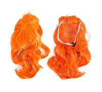 Toddmomy Perruque Longue Bouclée Orange pour Chien et Chat Accessoire Décoratif Confortable pour Cosplay et Photos Outil de Décoration Animaux