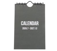 Toddmomy Petit calendrier mural esthétique 2026-2027 - Calendrier A6 compact à suspendre - Agenda mural minimaliste et moderne en papier épais pour l'école, la maison et le bureau (Vert)