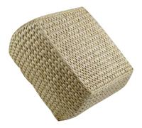 Toddmomy Petit Tabouret en Bois et Herbe de Tissé, Confortable et Pratique pour Changer Les Chaussures Maison, Design Simple et Élégant, Dimensions 30x30x15cm