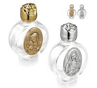 Toddmomy Petite Bouteille en Verre pour Eau Bénite, Réutilisable et Portable, Lot de 2 Pièces Motif Délicat, pour Décoration de Baptême à Domicile Extérieur