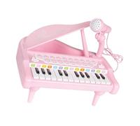 Toddmomy Piano Électronique Multifonction avec Microphone Rose sans Batterie Instrument Musical Éducatif pour Garçon Fille Simulation de Piano Portable avec Réglage Volume
