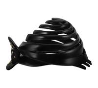 Toddmomy Pince à cheveux en spirale résine noire forme champignon maintien stable accessoire rond pour chignon naturel femmes et filles mariages et vie quotidienne