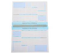 Toddmomy Planificateur Hebdomadaire Cahier de Tâches Solide B5 à Spirale avec Couverture en Papier Robuste Bleu pour Usage Personnel ou Bureau