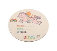 Toddmomy Plaque Commémorative en Bois pour Bébé Espace Dédié aux Détails de Naissance, Coins Arrondis, Style Naturel et Grain Chaleureux, pour Célébrations Shower