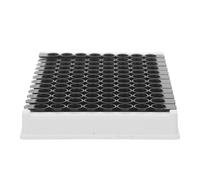 Toddmomy Plaque Microtitration Capacité 360μl par Puits Fond et Cadre Noirs 96 Puits Noire Détachable en Plastique pour Détection de Liaison Protéique en Criblage Haut Débit