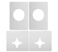 Toddmomy Plaques de Réparation de Serrure Porte 4 Pièces en Acier Inoxydable Kit Renfort Cadre Porte pour Poignée Plaque Recouvrement Trou Compatible Serrure Boule et Séparée Fixation