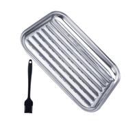 Toddmomy Plat De Cuisson Acier Inoxydable pour Barbecue Poêle à Griller Polyvalent Ustensile De Barbecue pour Camping Et Pique-niques Plein Air