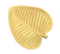 Toddmomy Plateau en Bois Élégant de Feuille Dorée, Léger et Polyvalent pour Rangement de Bijoux et Décor de Maison, pour Coiffeuse ou Entrée