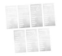 Toddmomy Pochoir 7 Pièces pour Toise de Croissance en Plastique Blanc Règle Flexible Bords de Coupe Précis pour Garçon et Filles, pour Décoration Murale et Activités DIY