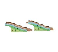 Toddmomy Pont de Train pour Garçon Fille Accessoire de Chemin de Éducatif Cognitif Piste de Rail Pont de Forêt pour Jeu de Construction
