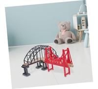 Toddmomy Pont Ferroviaire Bois pour Train Accessoires de Piste Suspendue Modèle de Pont Plastique Éducatif DIY pour Garçon Fille Favorisant Développement Cognitif et Jeu Familial