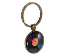 Toddmomy Porte-clés Pendentif Album Vinyle Porte-clés Rétro Pour Sac à Main Accessoire Musical Exquis Breloque De Sac à Dos Vintage