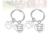 Toddmomy Porte-clés Souvenir Élégant pour Animaux De Compagnie Lot De 2 Lettres Damour pour Votre Animal De Compagnie Bien-aimé