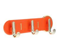 Toddmomy Porte-crochets Mural Vintage en Plastique Orange 3 Crochets, Solution de Rangement sans Perçage pour Vestiaire et Salle de Bain