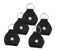 Toddmomy Porte-médiator en PU Noir avec Porte-clés, Lot de 5 Pièces Portable pour Guitare, Paquet de Ramassage pour Accessoires Guitare Acoustique et Électrique