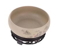 Toddmomy Pot Céramique Hydroponique avec Support Bol Non Poreux pour Plantes Dintérieur pour Lotus Nénuphars Jonquilles et Verdure Décorative