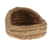 Toddmomy Poulailler Nid De Poulet Cabane pour Petits Animaux Nid D'oiseau Fait à La Main Cabane pour Petit Animal De Compagnie Nid De Poules Pondeuses Lit De Poulet Paille Dark Brown