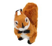 Toddmomy poupée d'écureuil Imitation Peluche décoration Moelleuse d'écureuil poupée décorative Fausse Squurel Plance Figure Light Brown