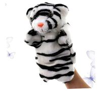Toddmomy Poupée Peluche Tigre pour Garçon Fille Accessoire de Rôle Contes pour Interactions Parent Garçon Fille et Fêtes Rayures Noires et Blanches
