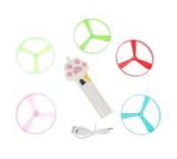 Toddmomy pour Chaton interactif à hélice Volante Rechargeable - Lanceur Portable de pour Chat d'intérieur