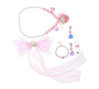 Toddmomy Princesse Sirène avec Collier Bracelet Bague et Clips Accessoires Colorés pour et Jeux Imitation